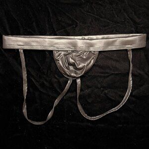 N2N Black Latex Jockstrap